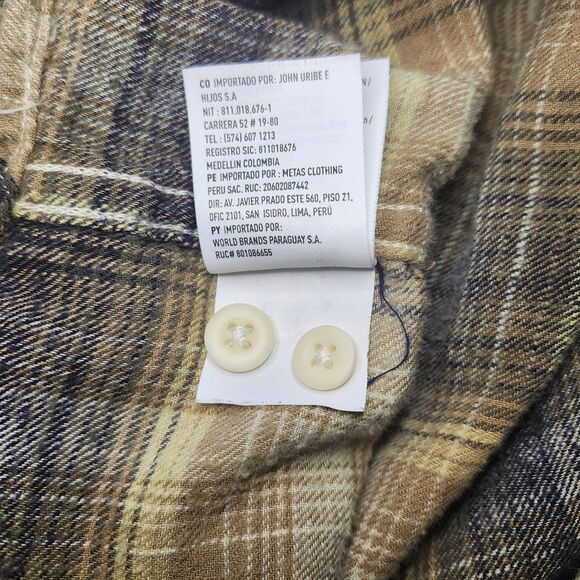 American Eagle Super Ahh-Mazingly Soft Flannel Shirt XS Cotton Plaid Button Up - Picture 9 of 9